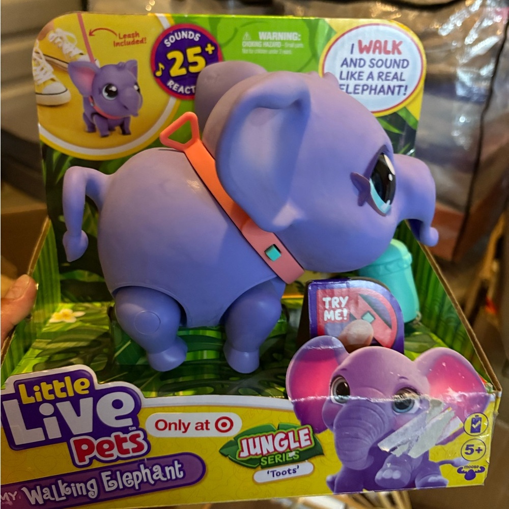 Purple Walking Elephant Toy - Jungle Series